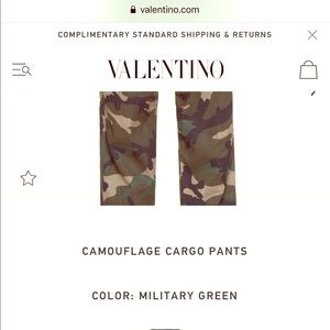 Valentino Camouflage pants- worn once